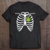 Weed Heart Skeleton Ribs X-Ray Halloween Costume Pothead 420 Ver2 Tee