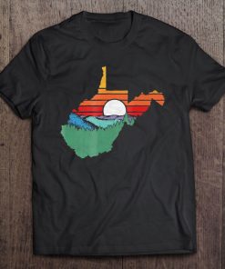 West Virginia Outdoors Retro Nature & Mountains Tee