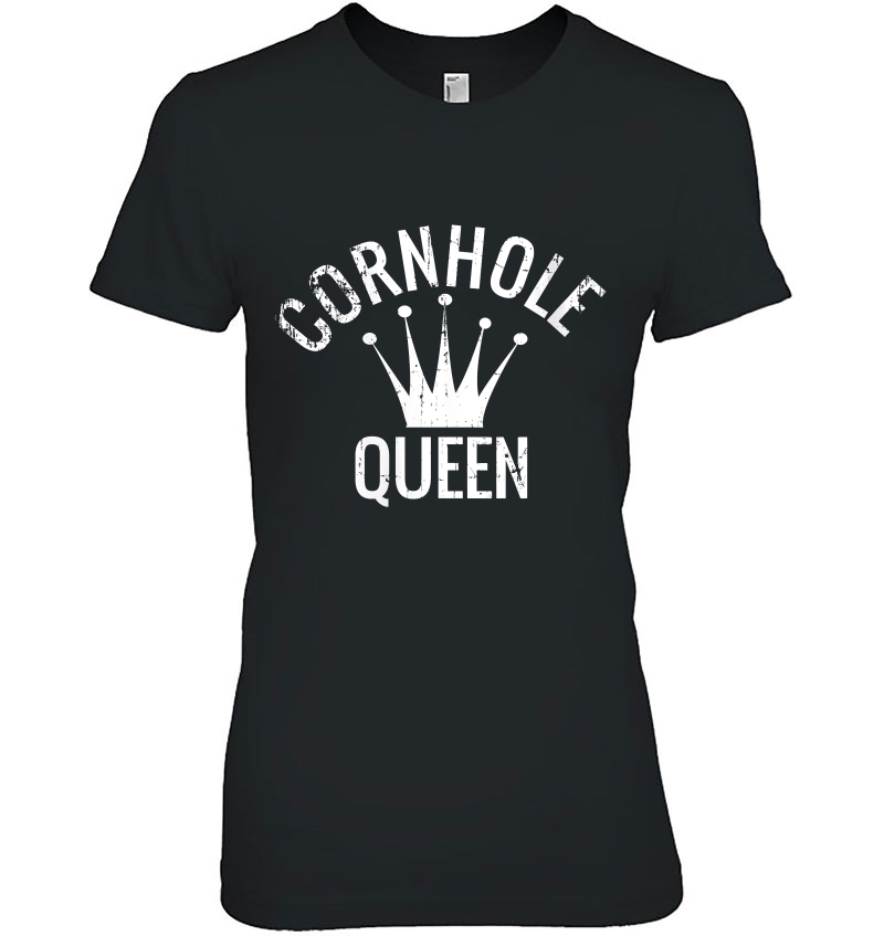 Womens Vintage Cornhole Queen - Cornhole Champion Crown Ladies Tee