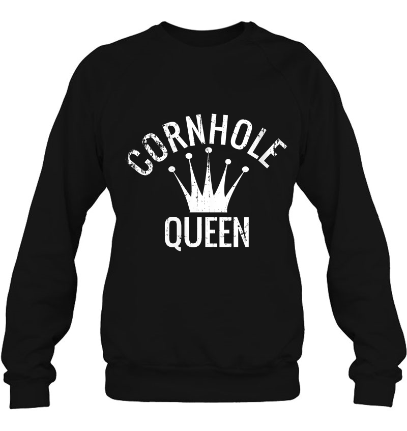 Womens Vintage Cornhole Queen - Cornhole Champion Crown Sweatshirt
