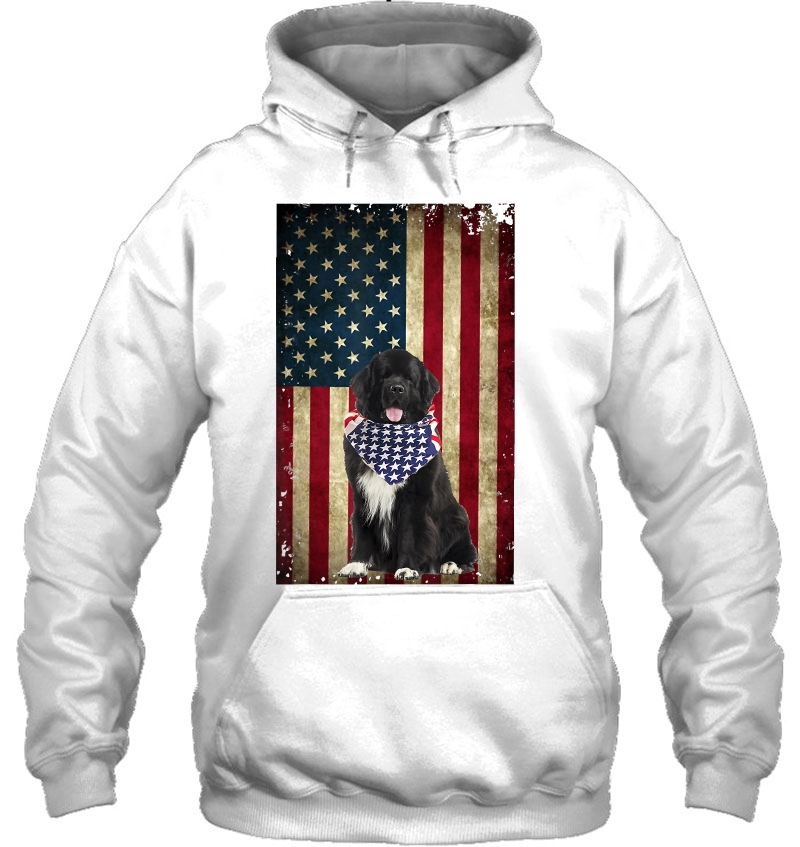 American Newfoundlands Dog Bandana 4Th Of July Hoodie