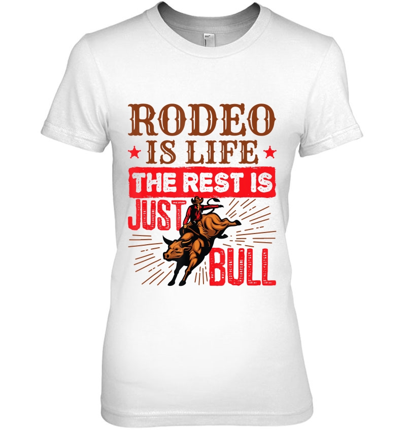 Bull Riding Rodeo Is Life Quote Bull Rider Gifts Hoodie