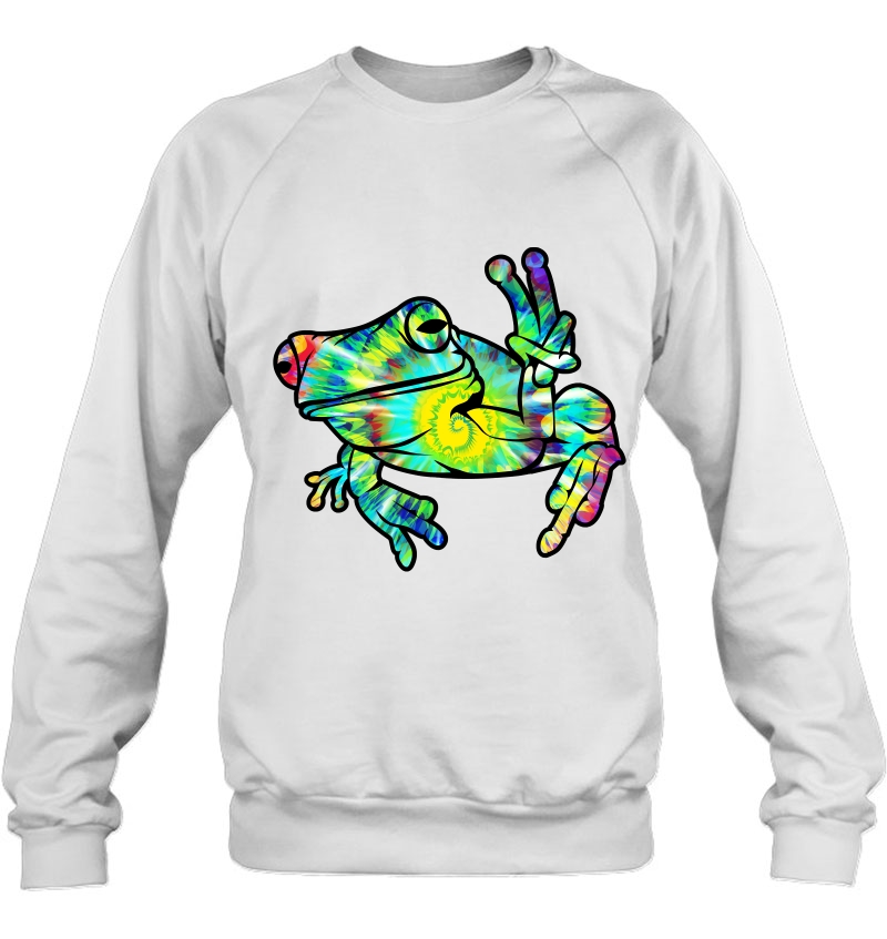 Cool Peace Frog Tie Dye For Boys And Girls Pullover