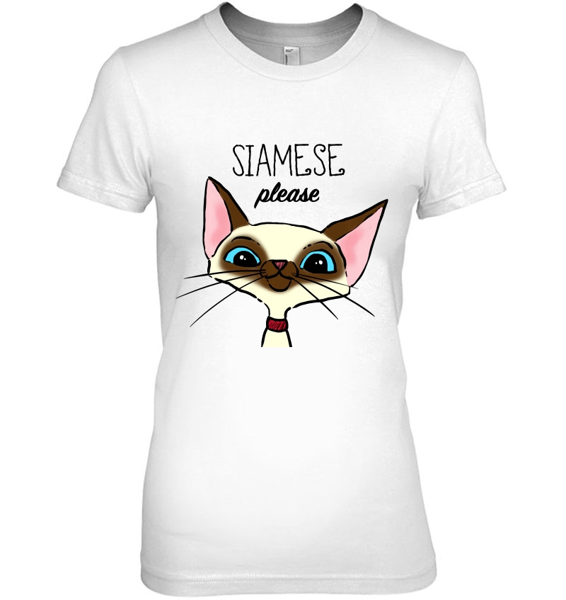 Cute Siamese Cat Drawing, Siamese Please, Siamese Cat Mom Pullover Hoodie