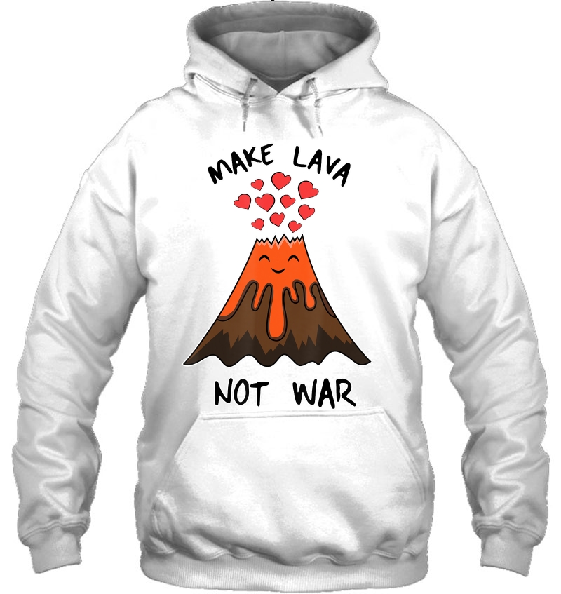 Funny Volcano I Make Lava Not War Valentine Mugs