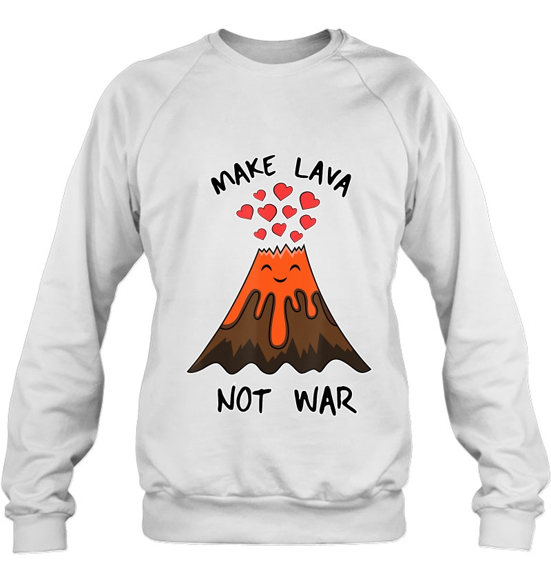 Funny Volcano I Make Lava Not War Valentine Mugs