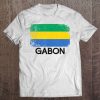 Gabonese Flag Vintage Made In Gabon Gift Tee