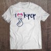 I Love Kpop Music Finger Heart K-Pop Fan Gift Teen Girl Kids Tee