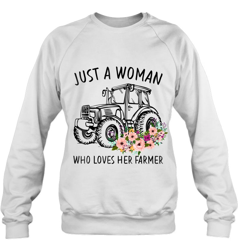 Just Woman Who Loves Her Farmer Love Gift Tee Mugs