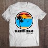 Okaloosa Island Florida Sunset Ocean Palm Tree Fishing Pier Premium Tee