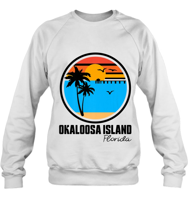 Okaloosa Island Florida Sunset Ocean Palm Tree Fishing Pier Premium Mugs