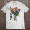 Womens Floral Design, In A Field Of Roses, Be A Wildflower Raglan Baseball Tee Tee