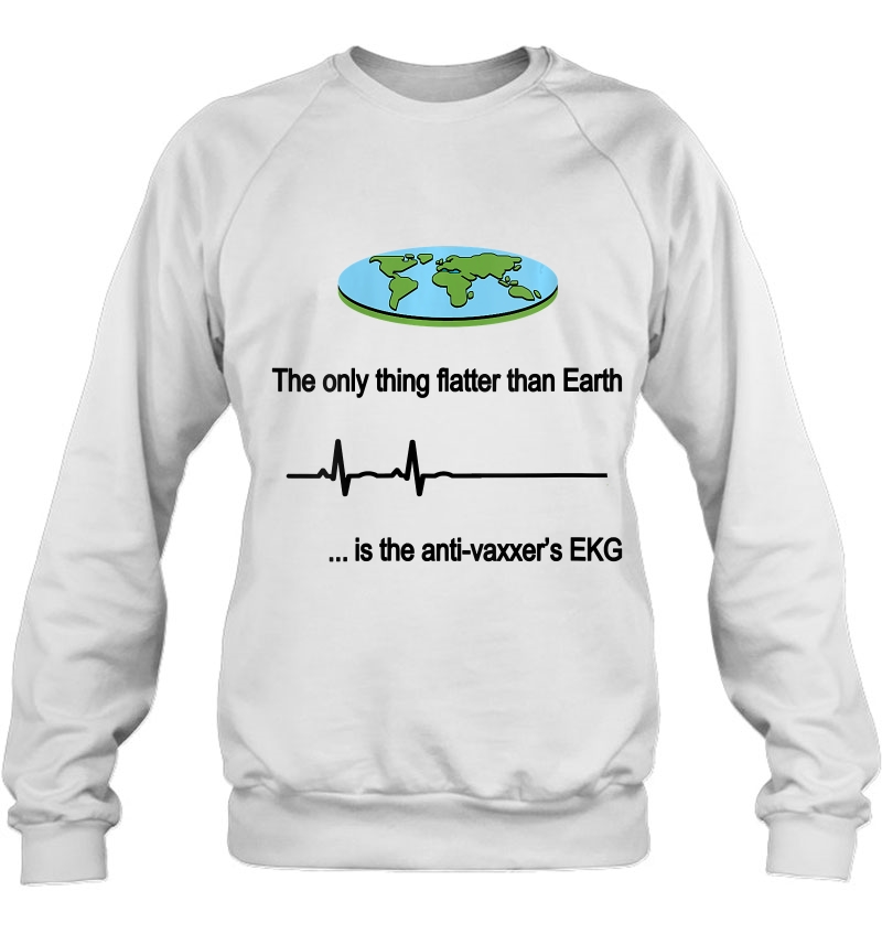 Womens The Only Thing Flatter Than Earth Is The Anti-Vaxxer Ekg Mugs