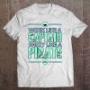 Work Like A Boat Captain Pirate Party Funny Nautical Gift Tee