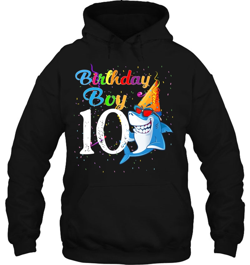 10Th Birthday Boy Shark Tshirts - 10 Year Old Birthday Tee Mugs