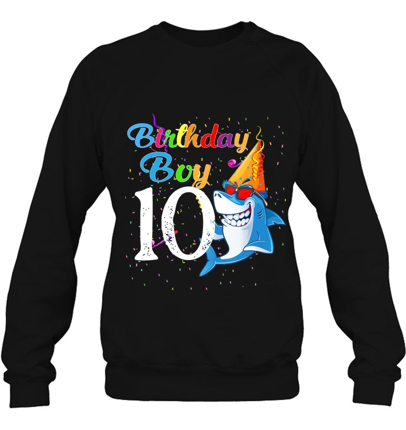 10Th Birthday Boy Shark Tshirts - 10 Year Old Birthday Tee Mugs