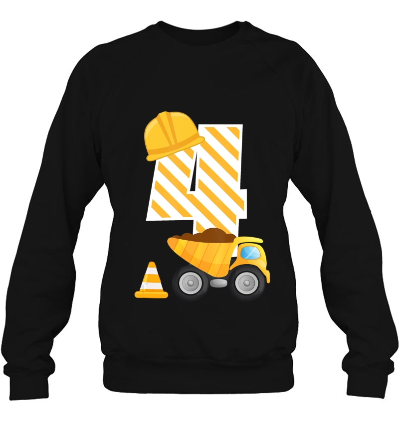 Boys Construction Dump Truck 4Th Birthday 4 Year Old Sweatshirt