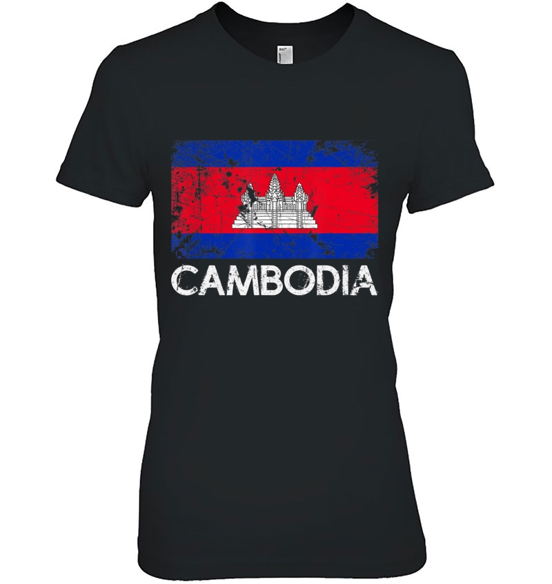 Cambodian Flag Vintage Made In Cambodia Gift Hoodie