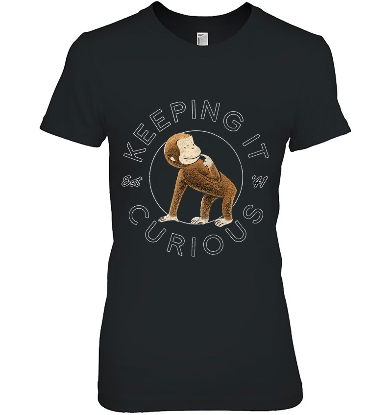 Curious George Keeping It Curious Premium Ladies Tee