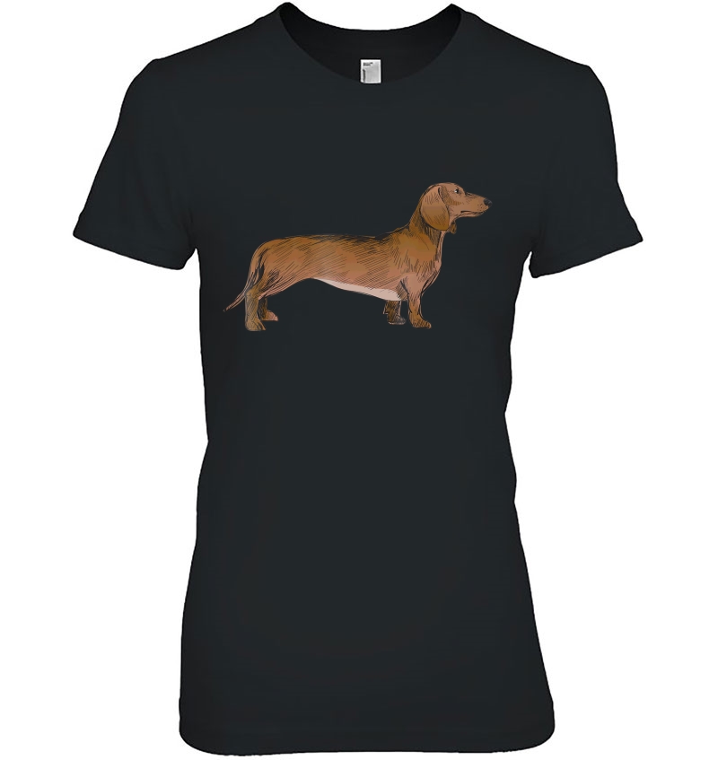 Daschund Weiner Dog Shirt Ladies Tee