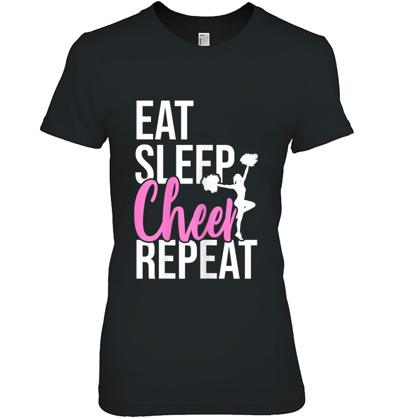 Funny Cute Eat Sleep Cheer Repeat Love Girls Gift Hoodie