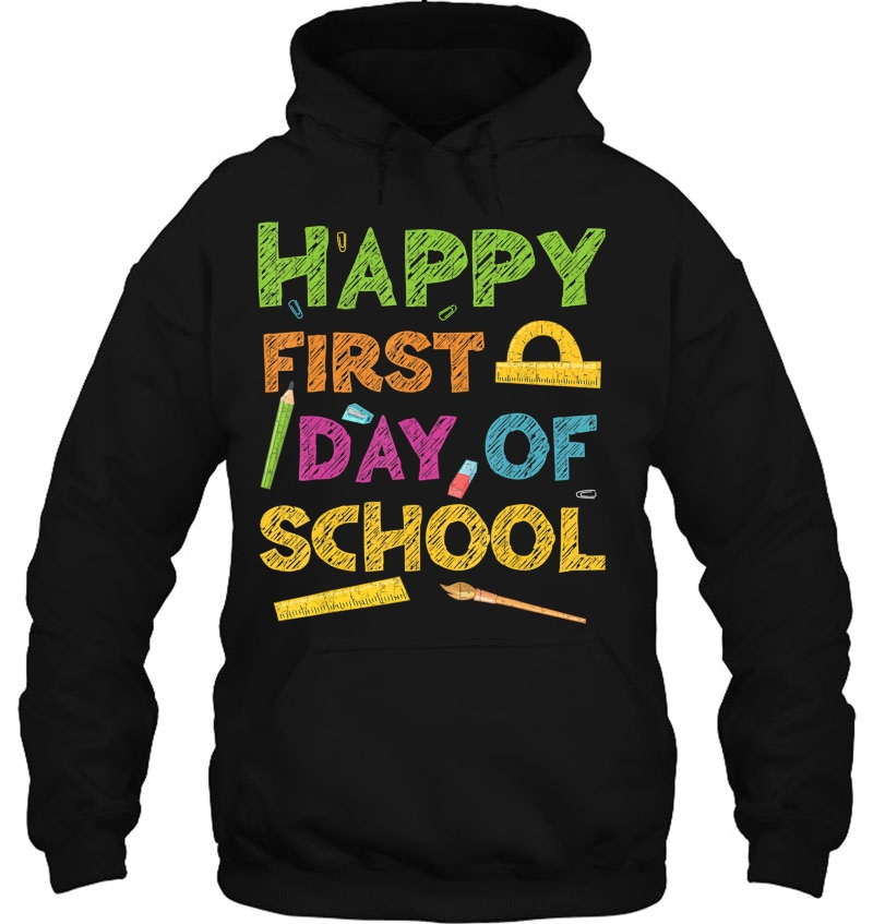 Happy First Day Of School Back To School Gif Hoodie