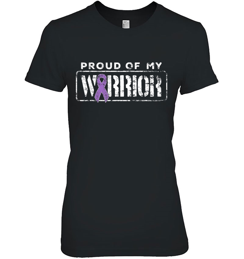 Hodgkins Lymphoma Cancer Support Proud Family Warrior Ladies Tee