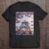 Japanese Temple Cherry Blossom Woodblock Japan Writing Tee