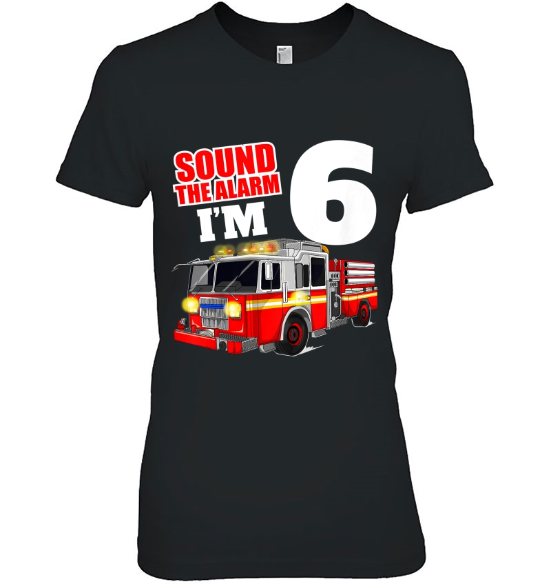 Kids Fire Truck 6Th Birthday Boy Firefighter 6 Year Old Hoodie