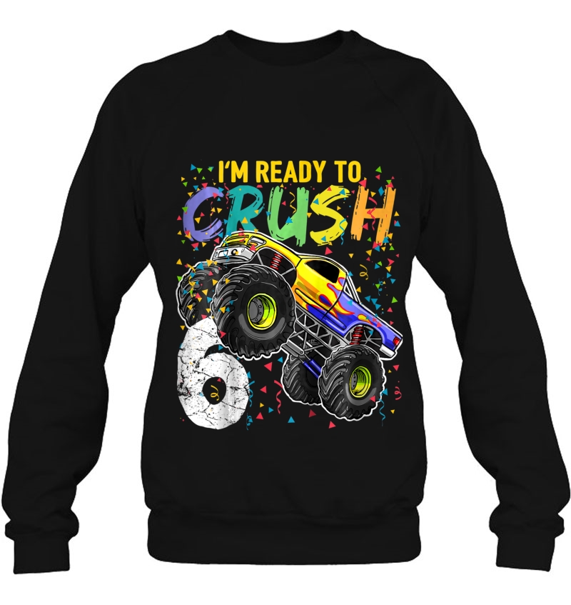 Kids Im Ready To Crush 6 Monster Truck 6Th Birthday Shirt Boys Mugs