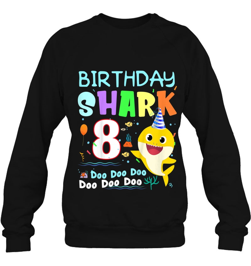 Kids Kids Baby Shark 8 Years Old 8Th Birthday Doo Doo Shirt Mugs