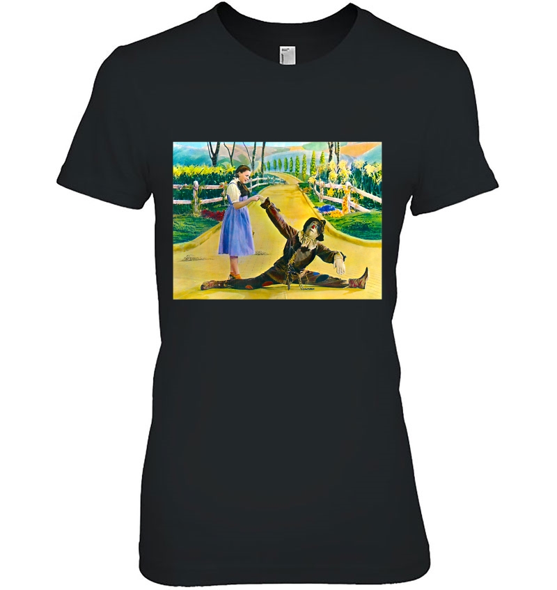 Land Of Oz Dorothy Oz Scarecrow-Vintage Wizard Of Oz Poster Ladies Tee