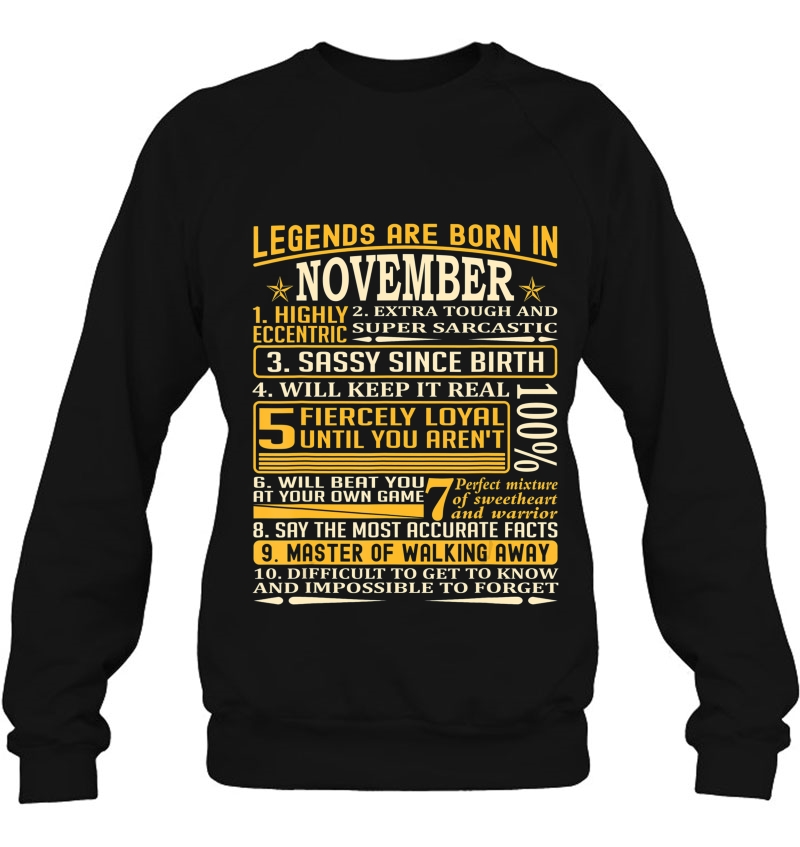 Legends Born In November Facts For Men Mugs