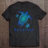 Maldives Sea Blue Tribal Turtle Tee