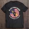 Mens Backbone Of America Electrician Shirt Electrical Union Flag Tee