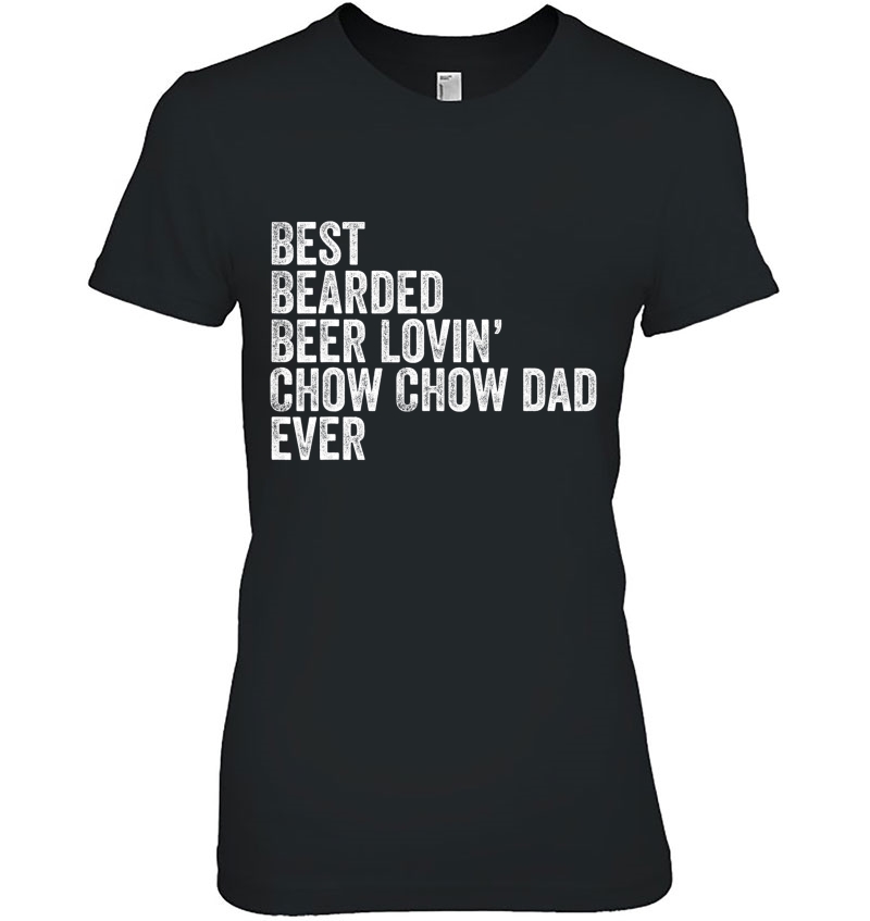 Mens Best Bearded Beer Lovin Chow Chow Dad Gift Dog Owner Hoodie