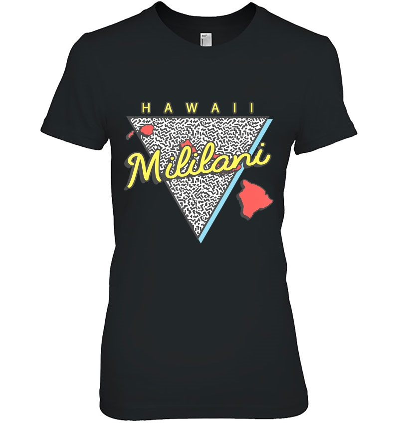 Mililani Hawaii Vintage Hi Retro Triangle Hoodie