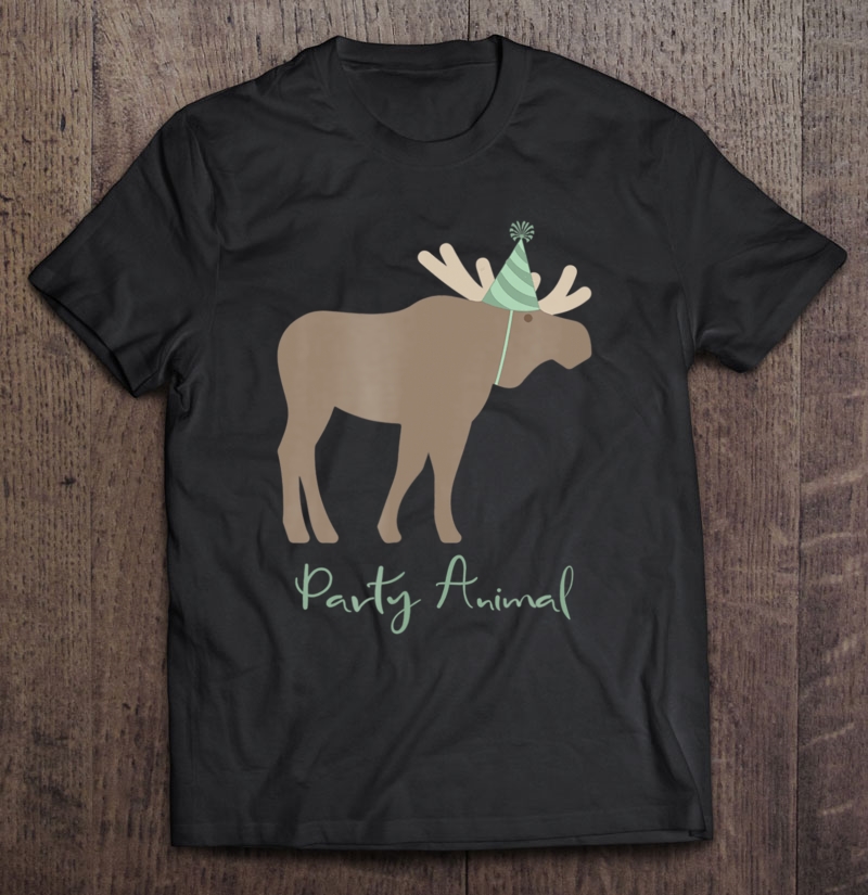 Moose Birthday , Kids Animal Birthday Shirt Shirt