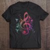 Music Musical Instrument Birds Treble Clef Tee