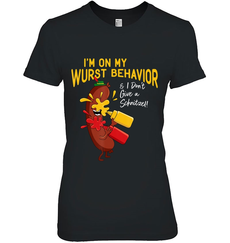 Oktoberfest German Sausage I'm On My Wurst Behavior Hoodie