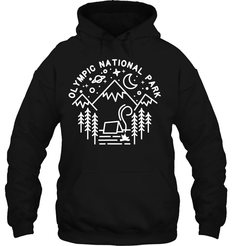 Olympic National Park Shirt Camping Line Art Hiking Gift 2 Mugs