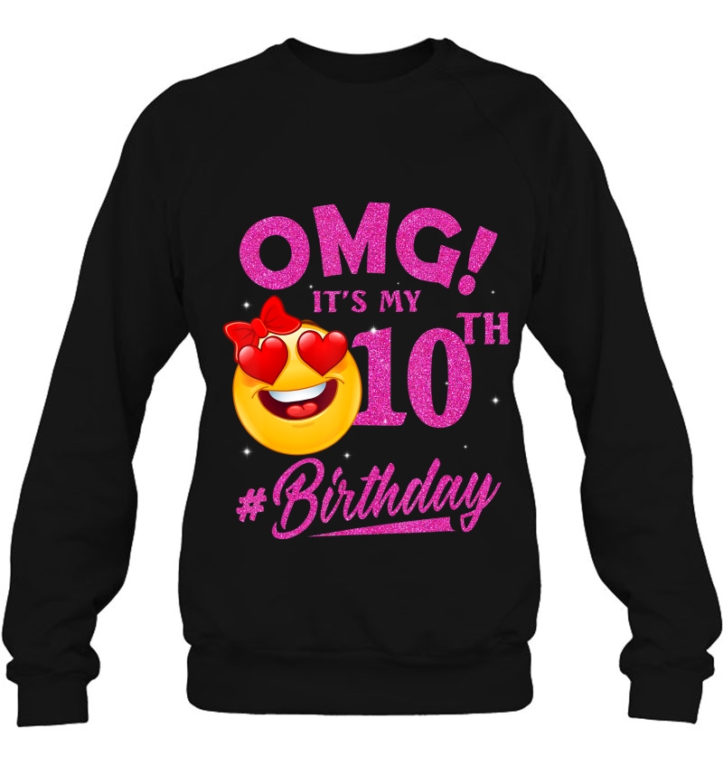 Omg It's My 10Th Birthday Emoji Shirt For Birthday Girls Mugs