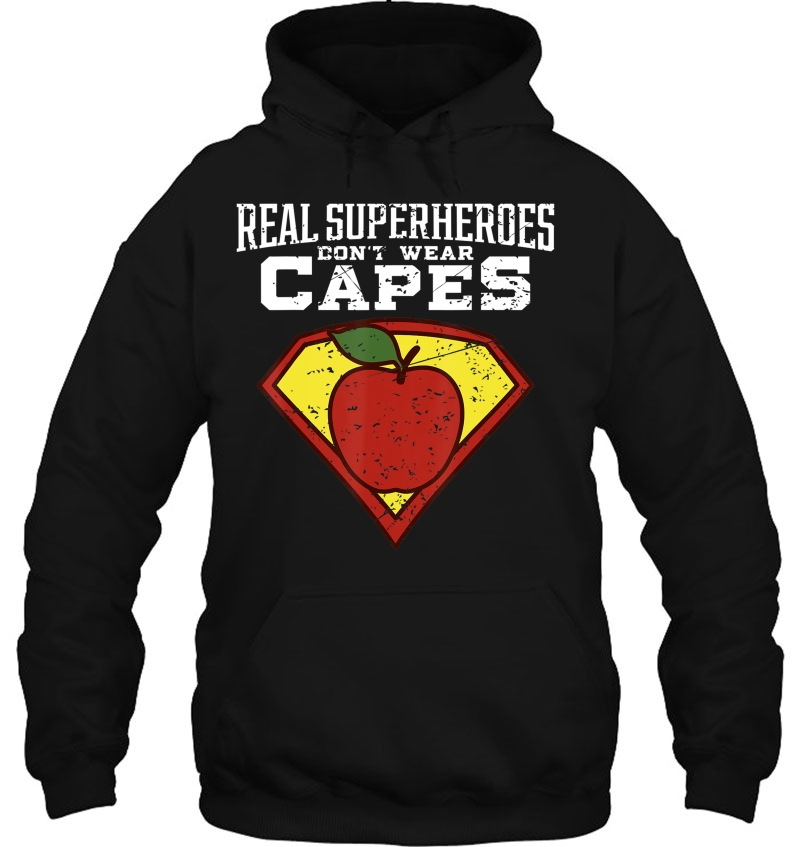 Real Superheroes Don't Wear Capes Teacher Shirt, Teaching Te Mugs