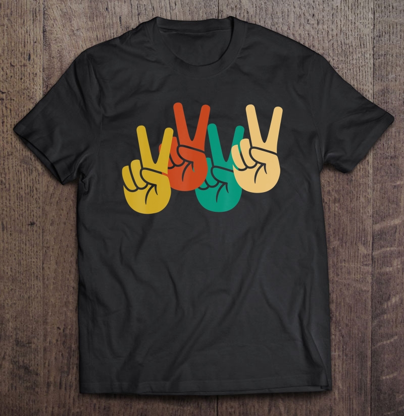 Retro Vintage Peace Shirt Love 60'S 70'S Hippie Inspired Shirt