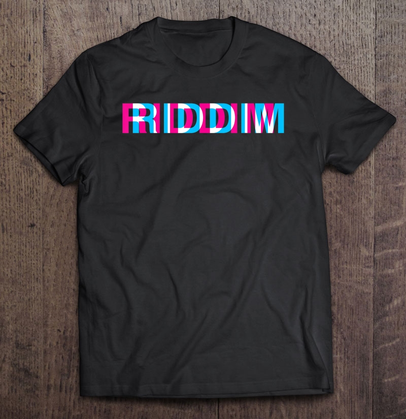 Riddim Music Optical Illusion Glitch Trippy Edm Rave Shirt