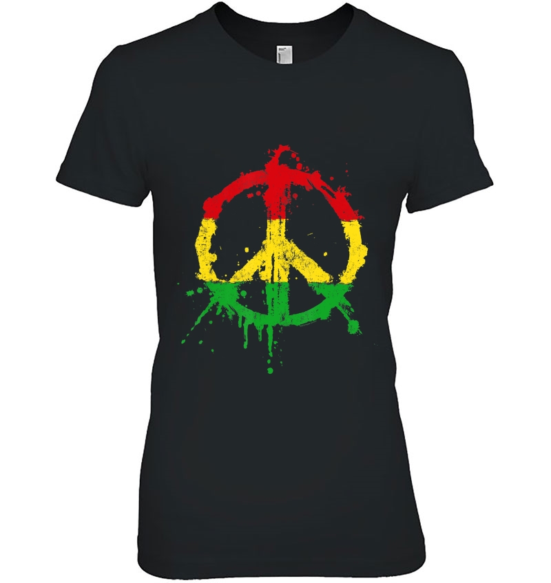 Ripple Junction Rasta Peace Sign Hoodie