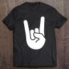 Rock On Hand - Rock N Roll Emoji Sign Fun Horns Heavy Metal Tee