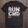 Run Cmd Distressed Funny Tee