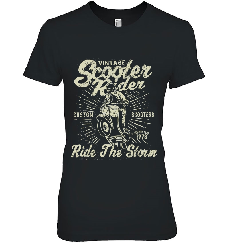 Scooter Shirt Vintage Scooter Rider Custom Classic Vintage Ladies Tee