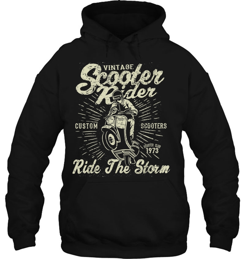 Scooter Shirt Vintage Scooter Rider Custom Classic Vintage Hoodie